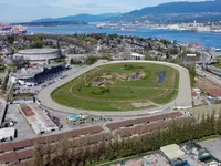 Vue aérienne du Hastings Racecourse